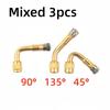 Car Tyre Inflation Valves Copper Extension Tube 45 90 135 Degree Angle Bent Valve Adaptor Motorcycle Bike Tyre Valve Connector