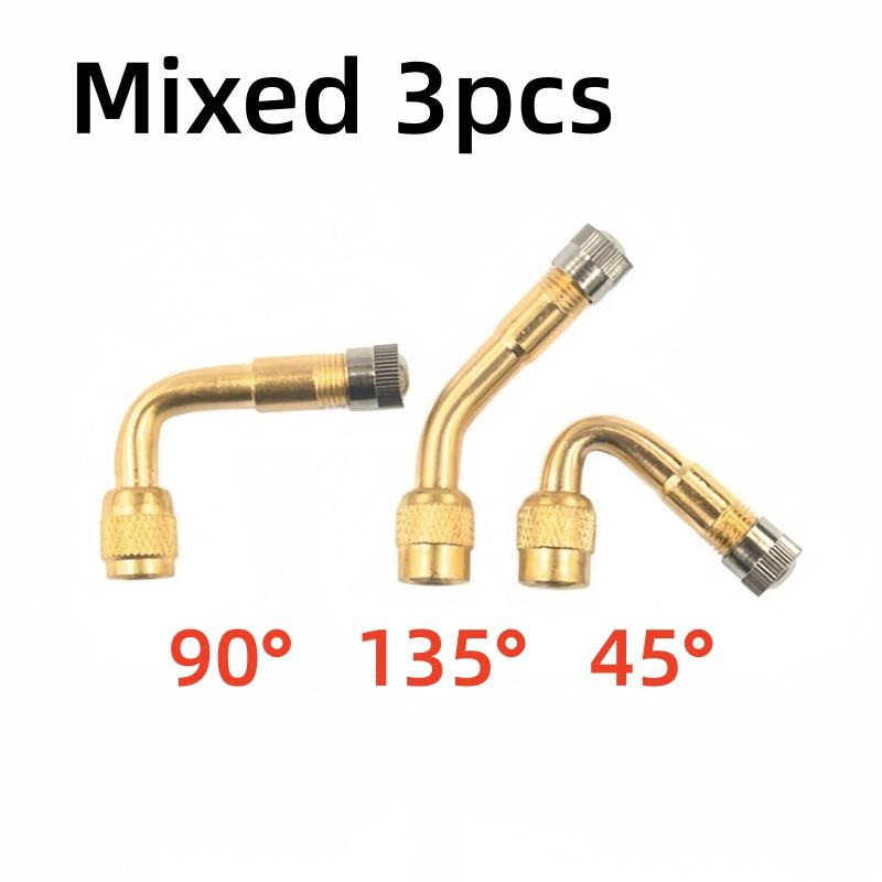 Car Tyre Inflation Valves Copper Extension Tube 45 90 135 Degree Angle Bent Valve Adaptor Motorcycle Bike Tyre Valve Connector