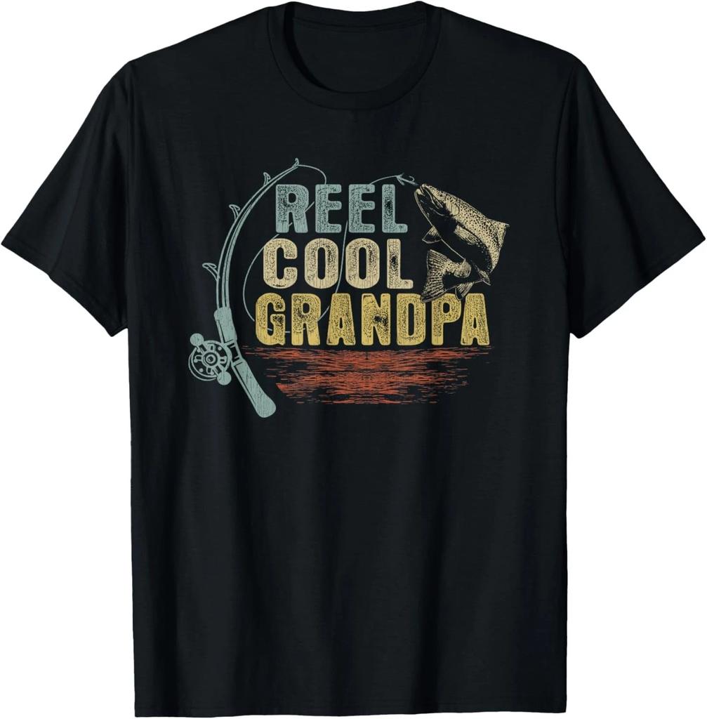 Funny Fishing Vintage Reel Cool Grandpa Gift Unisex T-Shirt