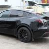 For Tesla Model Y PVC material rear triangle glass decorative sticker n flag style car exterior modification