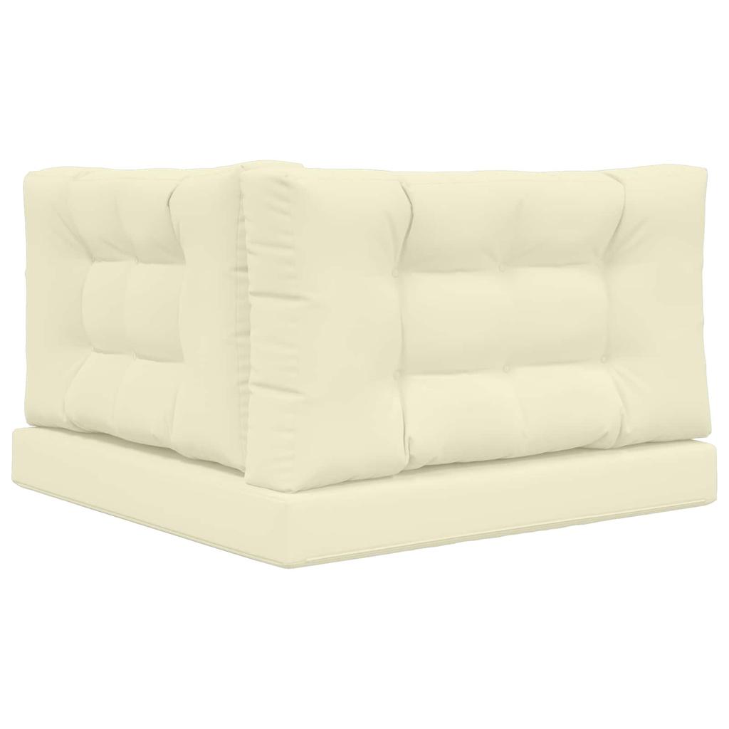Outdoor Sofa Cushions 3 pcs Cream Polyester