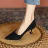 2025 New Fashion Workplace Heel High Heels Women's Spring Autumn New Pointed Toe Slip-On   Faionable Versatile Work Single Shoes