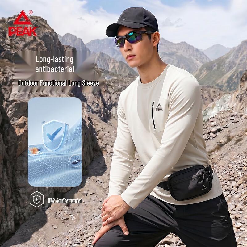 PEAK Men's Outdoor Long Sleeve Anti-Bacterial Stretch T-Shirt