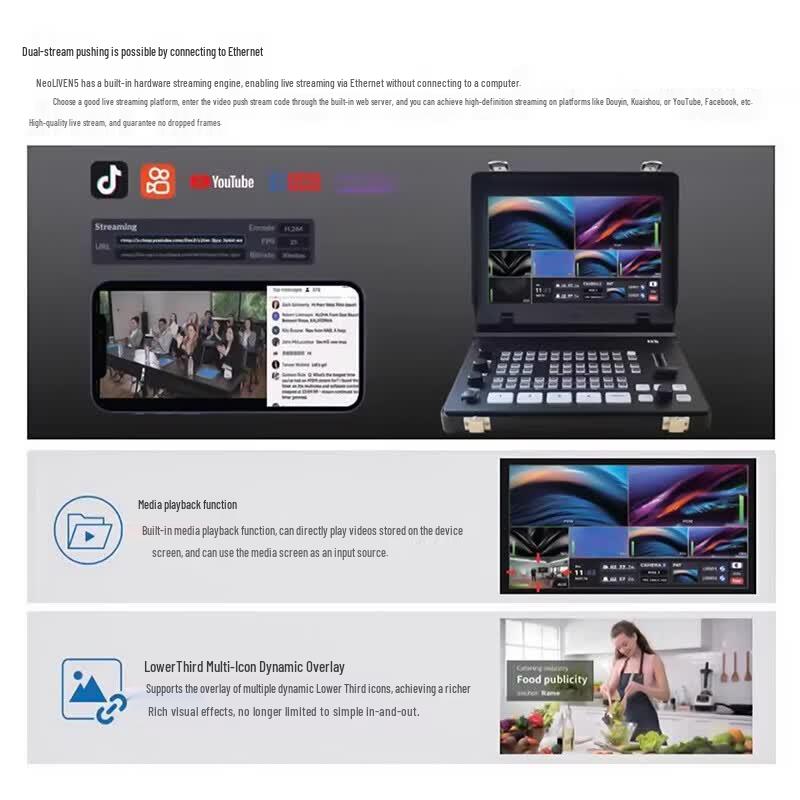 JiaShiYing Neolive N5/N5s 4K HDMI Универсальный коммутатор для прямой трансляции