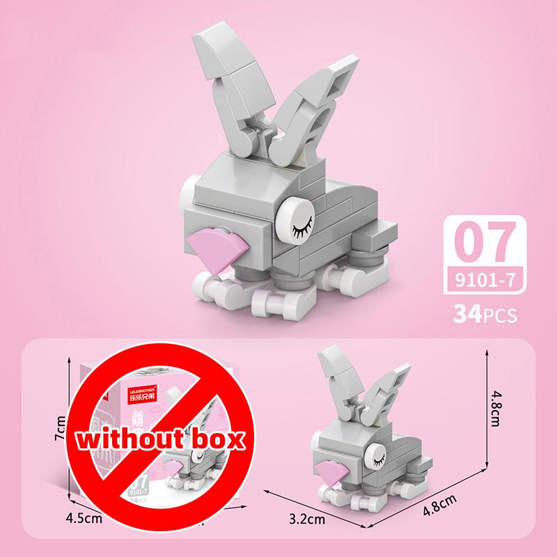 Lele Brother Конструктор Милые Домашние Животные Фермы Свинья Осел Собака Петух Утка Ящерица MOC Городская Сцена Собранные Сделай Сам Кирпичики