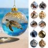 3D Animal Christmas Ball Ornament Funny Dog/Cat/Turtle Hanging Decoraton Clear Plastic Xmas Balls Ornament for Winter Holiday Tree Decor