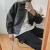 Мужская модная куртка из искусственной кожи 2023 года — корейский стиль, свободный крой для весны и осени