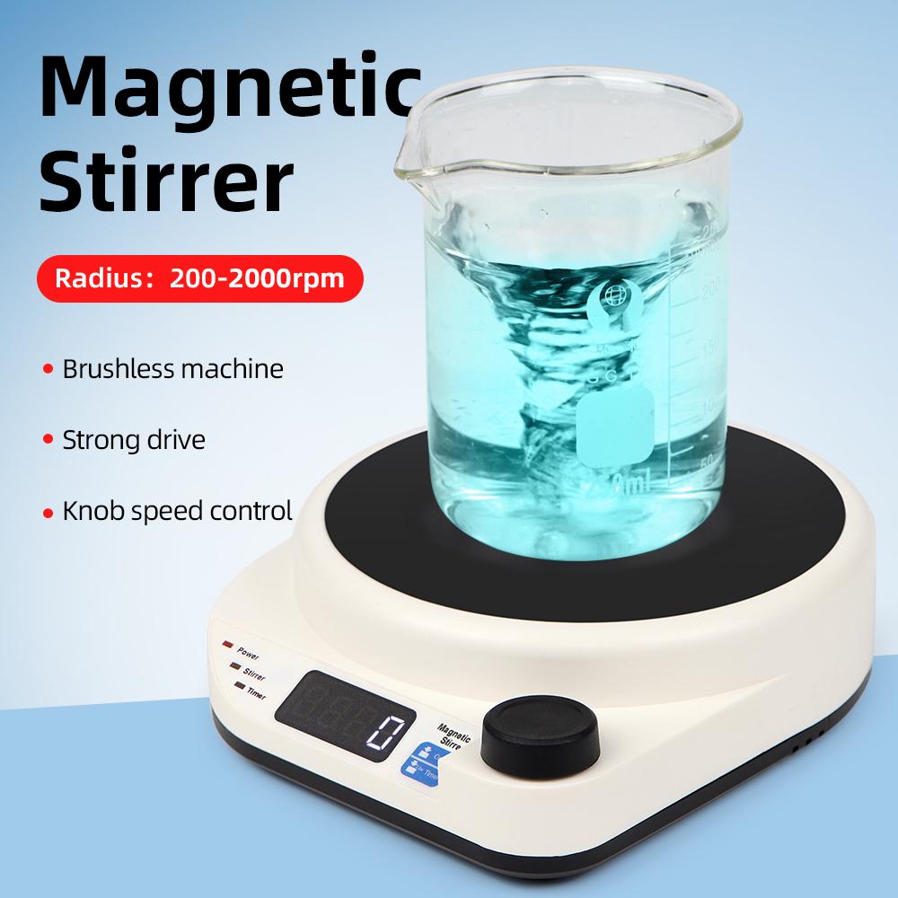 2000rpm Mini Magnetic Stirrer Knob Speed Control Stir Mixer 3L 5L Portable Mixing Machine Laboratory Equipment for Chemistry
