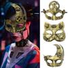 Мужской стимпанк Призрачный шар Половина лица Панк Костюм Косплей Маска Хэллоуин Костюм Реквизит