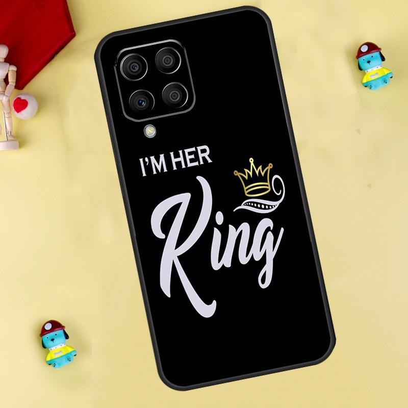 King Queen Couple Lovers Case For Samsung Galaxy M33 M15 M55 M31 M13 M12 M14 M06 M16 M36 M56 M53 M32 M52 M35 M34 M54