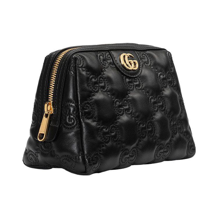 GUCCI GG Matelasse Leather Clutch Storage Bag Makeup Bag Small Women's Black 726047-UM8IG-1000