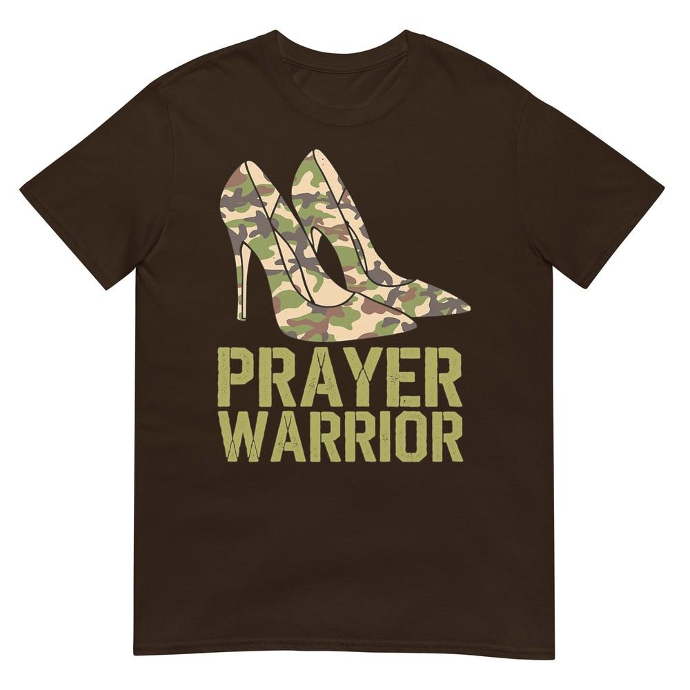 Prayer Warrior Camouflage High Heels Military TShirt