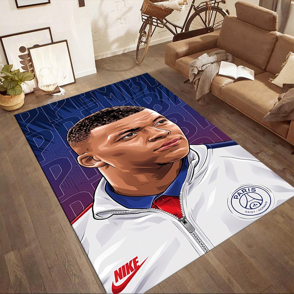 Mbappe 180 Carpet Design for Study room Living Rooms Dining Room Entryway Anti-slip Rug Anime Office Decor