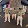 Camouflage Puffer Jacket Men Women Winter Warm Loose Fit Hooded Coat Street Style Casual