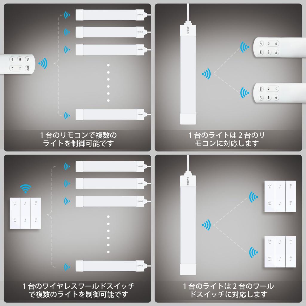 Этот светодиодный люминесцентный светильник под шкаф имеет вилку и регулируется по яркости от 3000K до 6500K. Он также включает беспроводную панель управления и