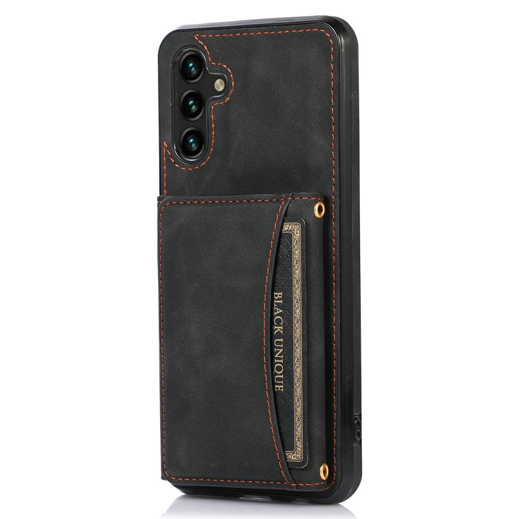 Чехол для телефона Samsung Galaxy A26 5G, трехскладной кошелек-подставка, задняя крышка из ПУ кожи+ТПУ