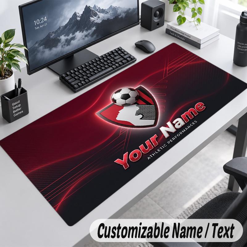 Custom Name Text Mouse Pad Bournemouth Football Personalized Desk Pad For Work And Gaming