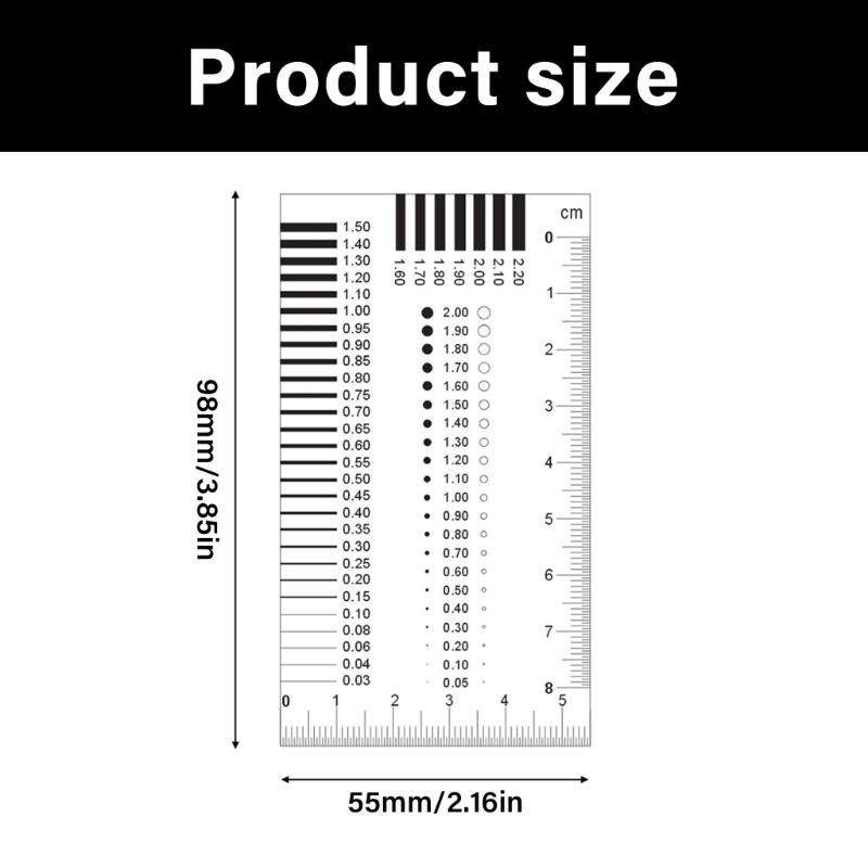 Пластиковые Карты-Шаблоны для Измерения Дефектов Поверхности с Двусторонним Ламинированным Покрытием для Измерения Дефектов Материала, Тест на Трещины