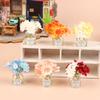 1/12 Dollhouse Flower Miniature Flower Vase Potted Plant Doll House Home Decor Toy Mini Garden Ornament Dolls Accessories