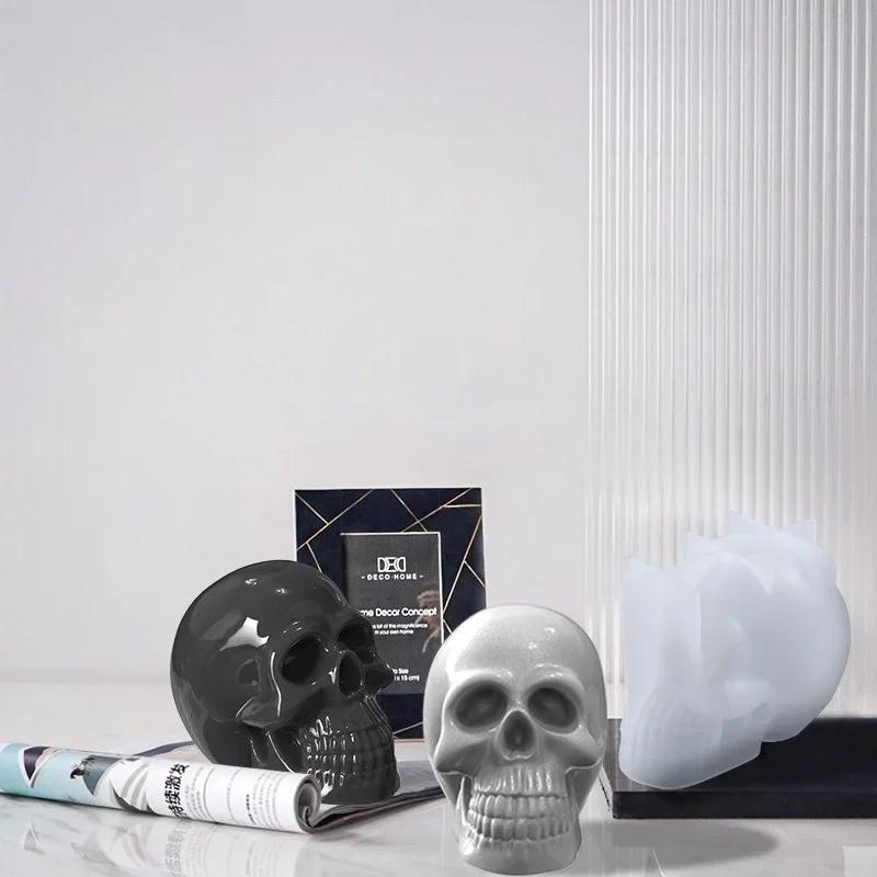Halloween 3D Skull Silicone Mold Epoxy Resin DIY Handmade Craft Candle Soap Chocolate Casting Ornament Making Tool Supplies
