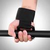 Черный бинт для поддержки запястья для тренировок по тяжелой атлетике, ремешок с крючком, крюк для тренажерного зала, хват