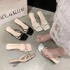 Skirt Women's Shoes Cool 2025 Formula Head Summer Night New Thick Heel Slippers Outside Wind Sandals Silver