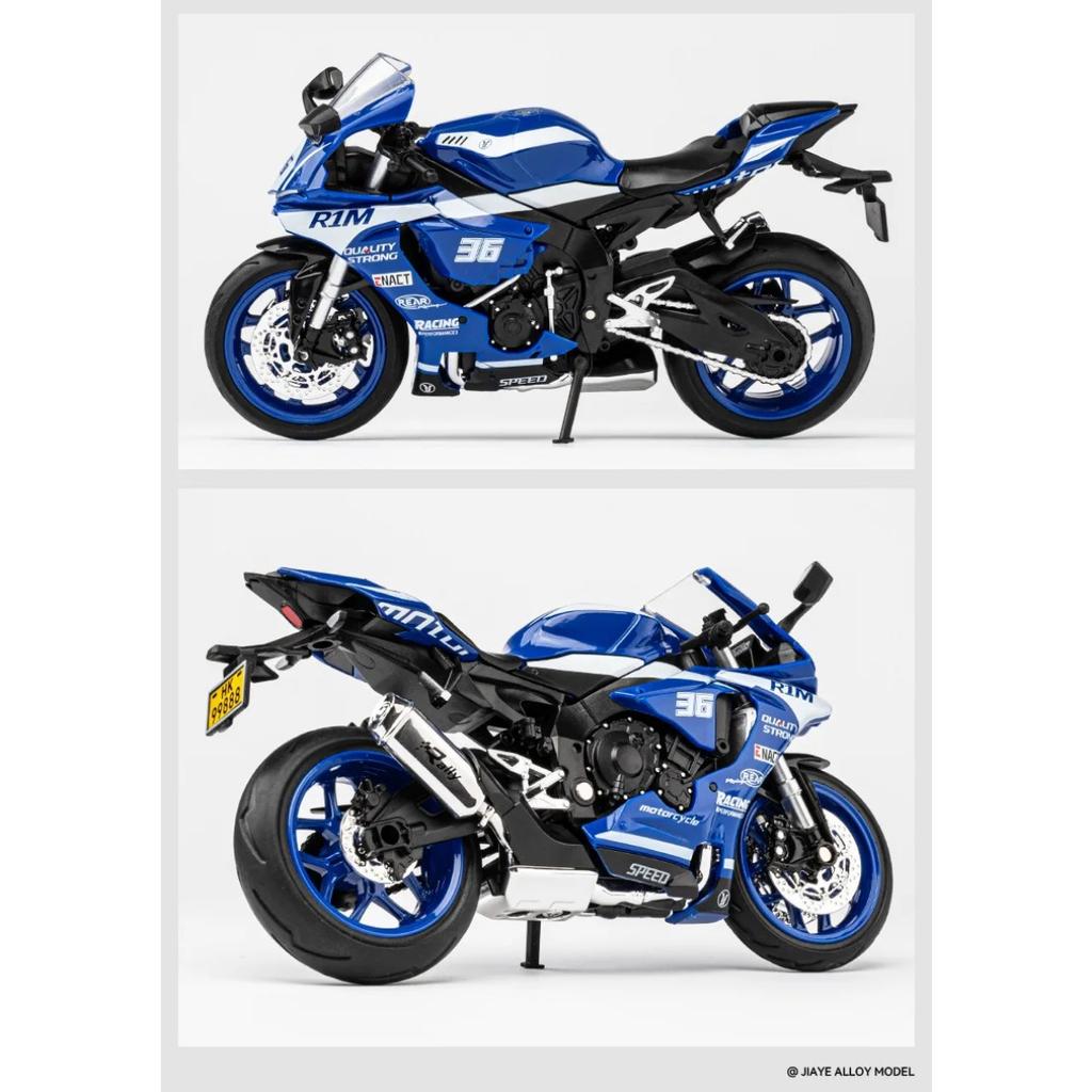 1/12 Yamaha YZF-R1M Alloy Racing Motorcycle Model Diecast Street Sports Motorcycle Model Simulation Sound and Light Детские игрушки Подарок