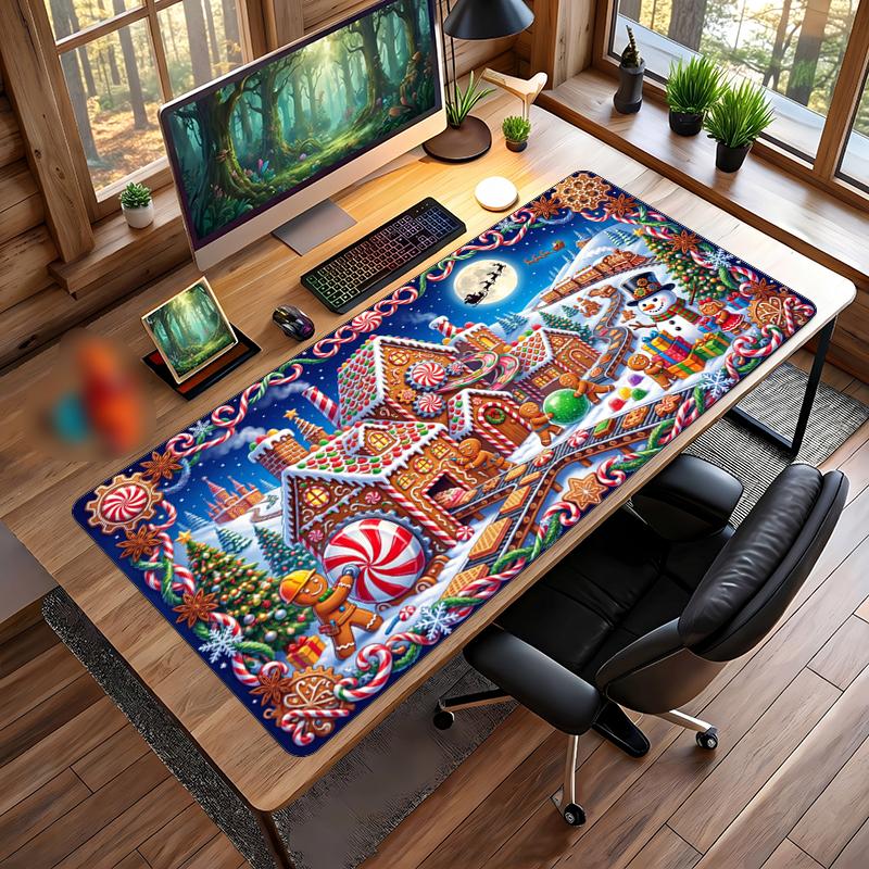 Christmas Printed Mouse Pad Non Slip Desk Mat For Office Gaming Home Use Holiday Gift