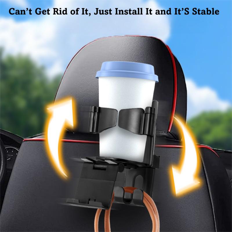Подстаканник для автокресла Крючок многофункциональный на спинку автокресла Задний креативный держатель для стакана с водой Держатель для мобильного телефона в автомобиль Автоаксессуары