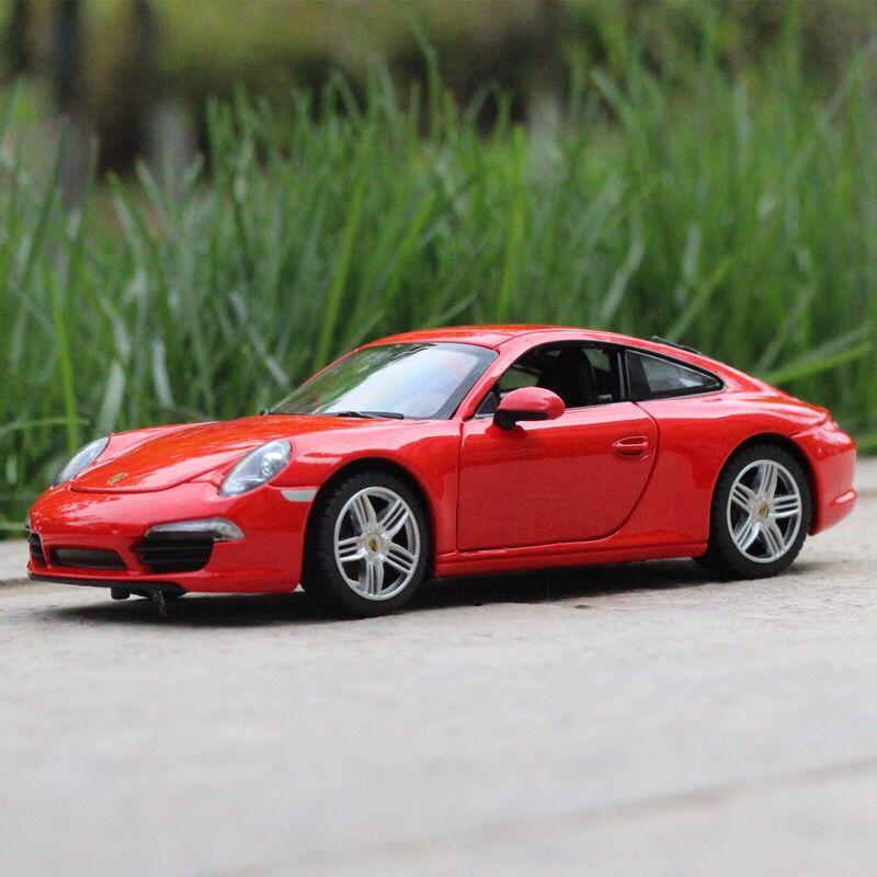 1:24 Porsche 911 Carrera S, игрушечный автомобиль из сплава, литой автомобиль, модель автомобиля, миниатюрная масштабная модель автомобиля для детей, гараж