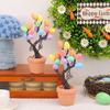 Easter Egg Plant Decorations Artificial Easter Egg Tree Pots Small Foam Spotted Egg Potted Flower Desktop Figurine for Spring Easter Party Home Decor