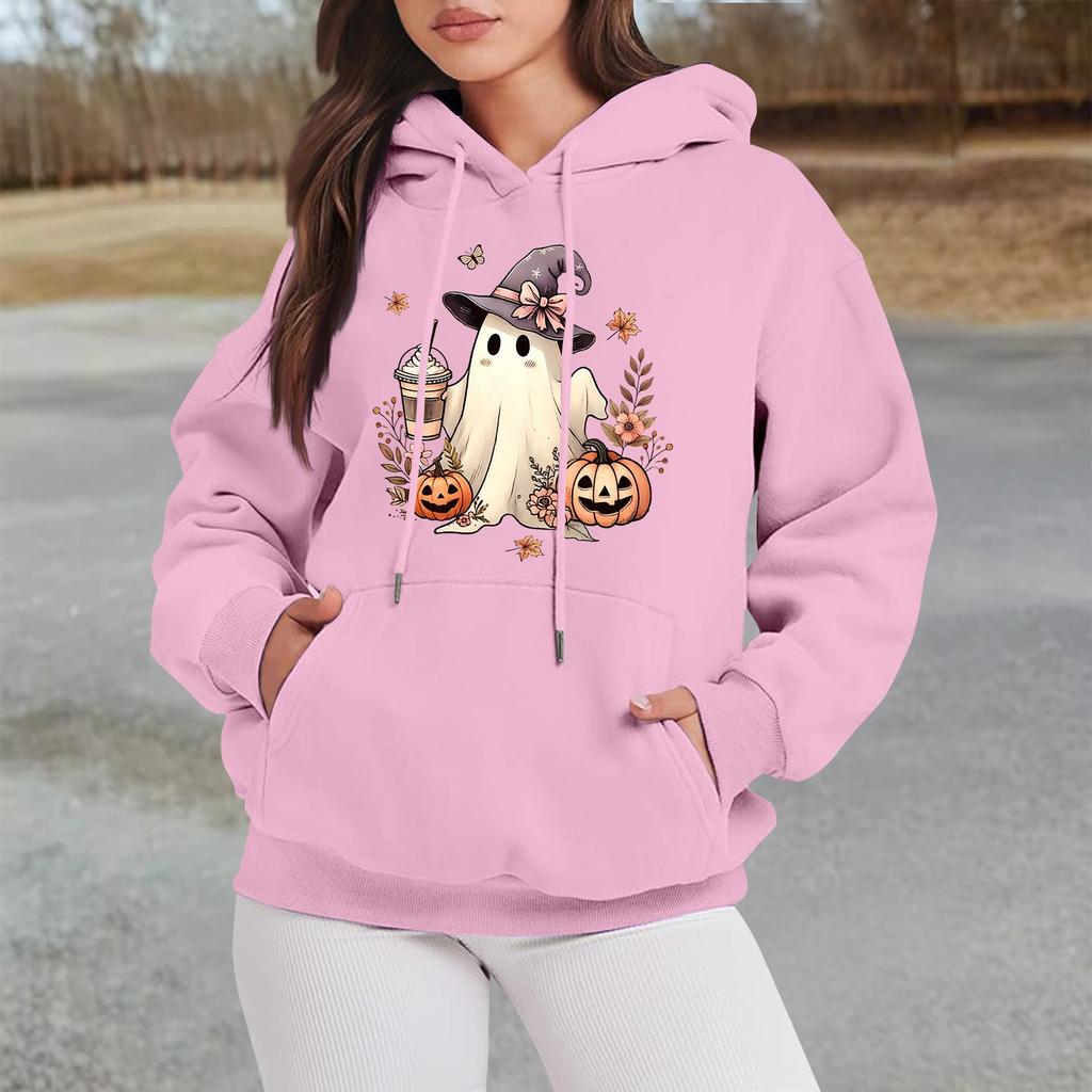 Женские свитшоты оверсайз, флисовые толстовки с длинным рукавом, осенние наряды с карманом