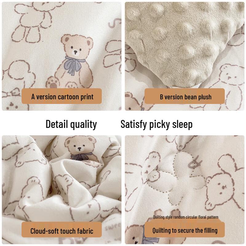 Muji Plush Dot Velvet Winter Quilt Collection