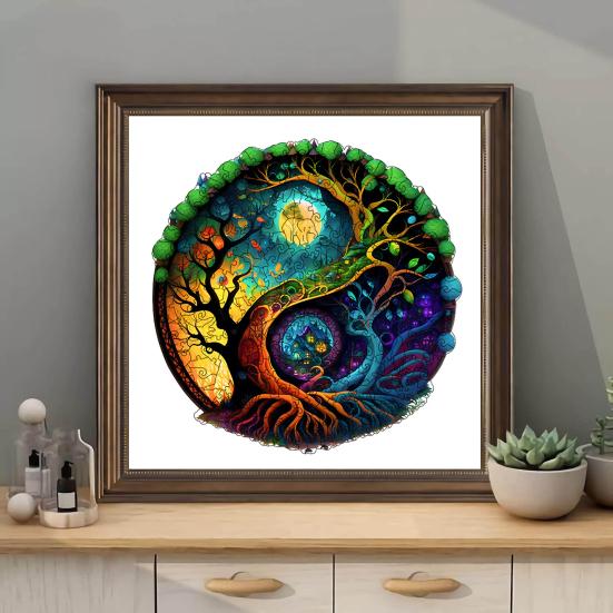 1 набор деревянных пазлов в форме животных, нестандартная головоломка, обучающая игра-головоломка «Лес»