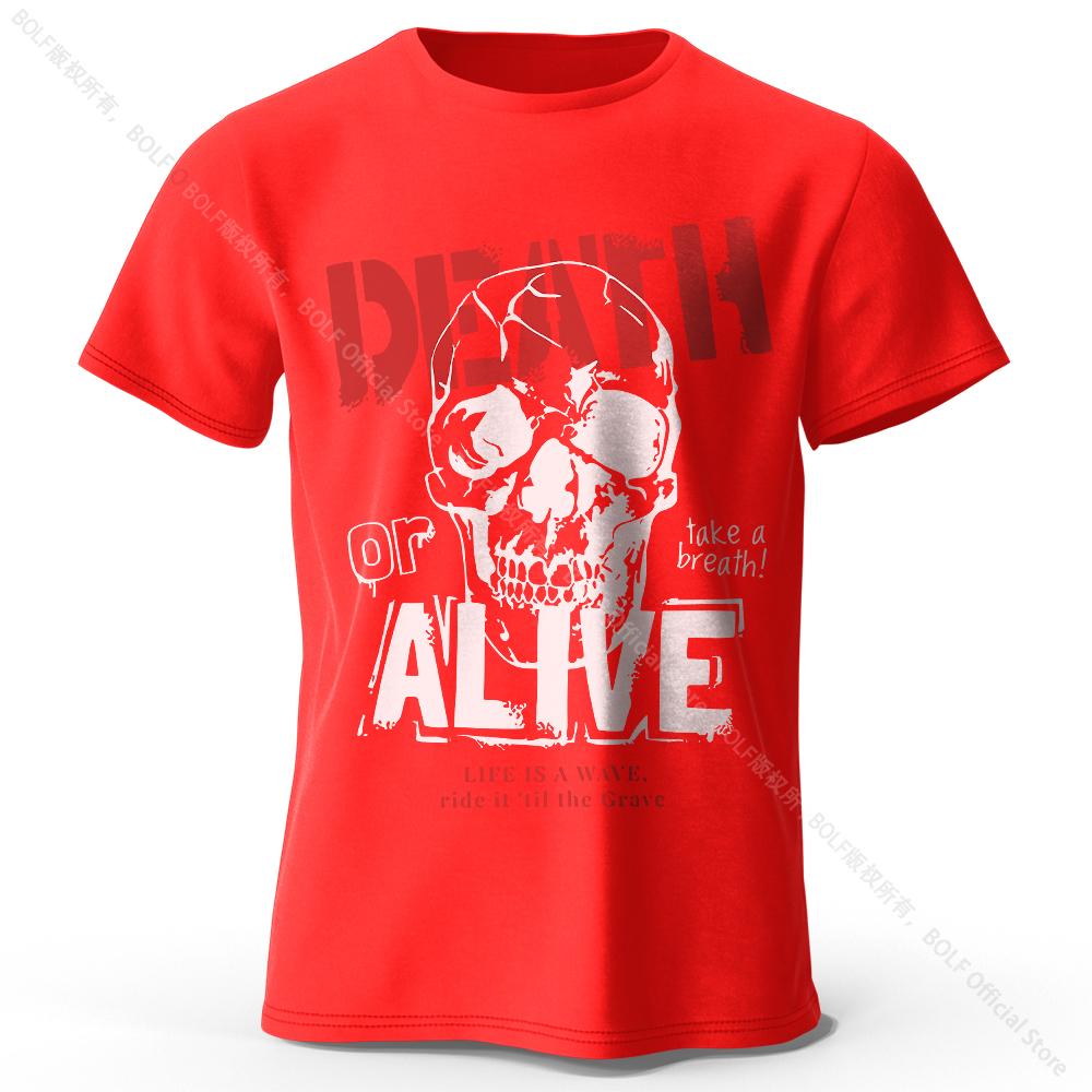 Unisexs Death or Alive Printed TShirt 100 Cotton Oversized Street Graphic Tees for Unisex Unisex Summer Tops