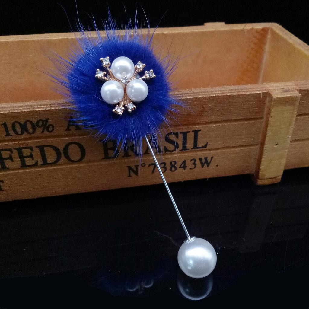 Корейские милые броши-шармы для женщин, меховые помпоны, пирсинг, лацканные броши, жемчужные цветы, булавки для воротника, ювелирные украшения, подарок, аксессуары