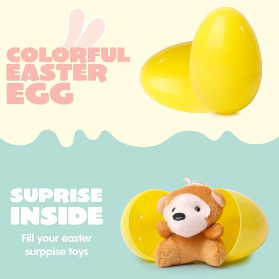 Yousheng 12 шт., набор мини-игрушек для плюшевых кукол, пасхальные яйца, наполнитель для охоты на животных, сувениры для вечеринок, призы для класса, милые игрушки для детей 3-10 лет