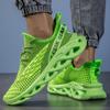 Модные зеленые кроссовки для бега, повседневные кроссовки для мужчин, дышащая сетчатая обувь для мужчин, легкая амортизирующая спортивная обувь для мужчин