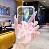 Взрывной простой розовый цветок Чехол для мобильного телефона Apple 15promax iPhone17 высококачественный прозрачный мягкий чехол