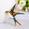 Brooch Pin Colorful Enamel Swallow Design Brooch Sweaters Necklace Decorative Sweaters Hats Bags Clothing Brooch
