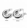 Ретро-металлические массивные серьги-кольца в форме буквы C, глянцевые золотые круглые толстые серьги-кольца, подарочные украшения для ушей