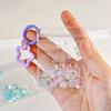 Transparent Cartoon Shake Glitter Bag Beads Doll Bag Keychain Cute Cartoon Doll Storage Bag  Girls
