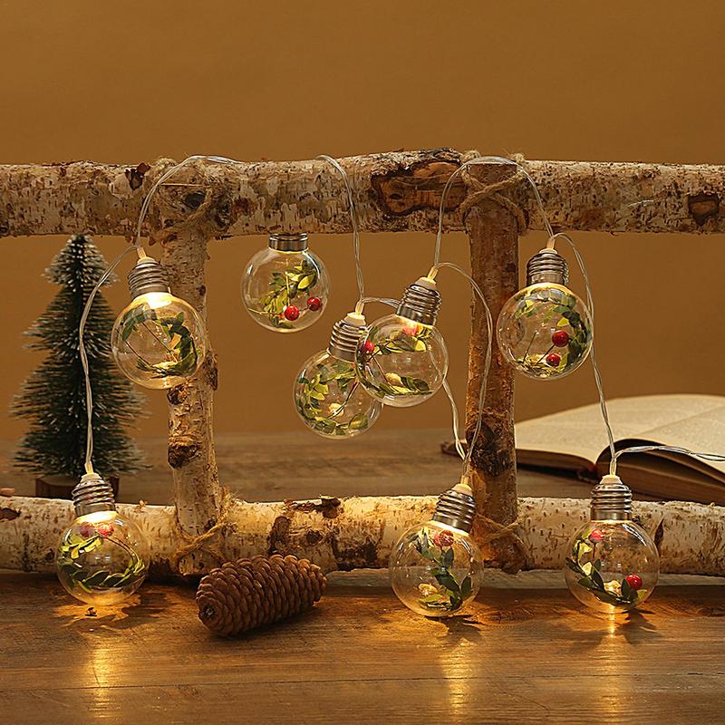 2025 Рождественские гирлянды из лампочек Светодиодные гирлянды-глобусы Водонепроницаемые для рождественской елки Садовое освещение Рождественская вечеринка