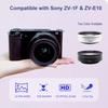 Мини-конвертер FotoZ с макро для Sony Mark, совместимый с китовым объективом и PZ OSS II 40.5 мм 0.75x широкоугольный ZV-1F, ZV-E10, ZV-E10 II, A6400,