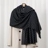 Italian Polka Dot Skin-friendly Velvet, Skin-friendly and Warm In Autumn and Winter, Imitation Cashmere Printed Scarf, Versatile Shawl