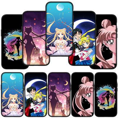 Чехол для телефона Samsung Galaxy S24 S23 iPhone 15 14 Xiaomi Redmi Note 13 12 11 8 10 9 Pro Max X XR OPPO A15 Huawei чехол с изображением девушки из мультфильма «Сейлор Мун»