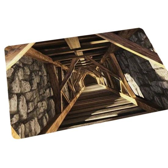 3D Optical Illusion Floor Mat Non-Slip Vision Rug with Stunning 3D Visual Effect Design Area Rug for Living Room Bedroom Hallway Easy Care Carpet