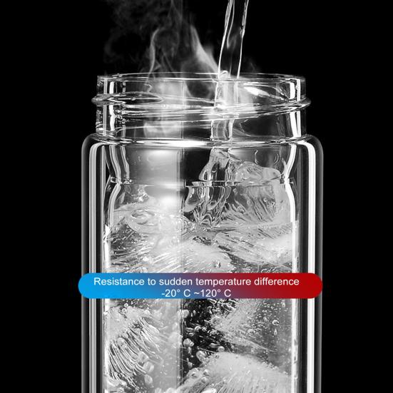 Стеклянная бутылка для заваривания чая, герметичная заварка для чая с сетчатым фильтром, защита от ожогов, 3 в 1, бутылка для заваривания листового чая для любителей чая, подарок