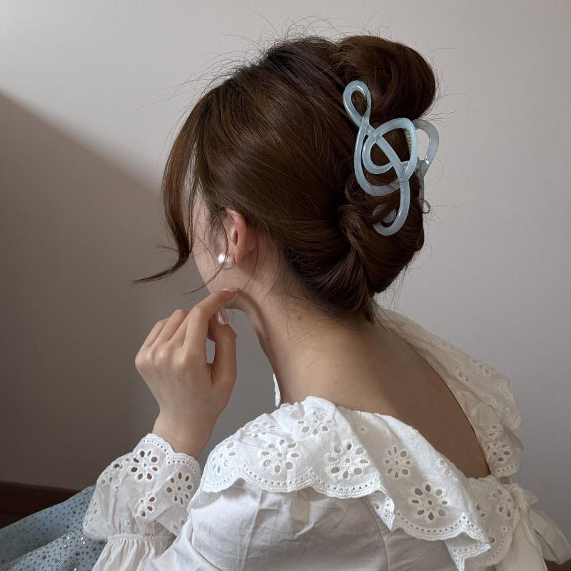 Sweet Musical Note Shape Hair Claw Clips Creative Minimalist Fashion Strong Hold Hair Clips for Women Bridesmaid Wedding Decor
