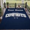 Custom Text Printed Rug Dallas Cowboys Non Slip Floor Carpet For Home Room Decor